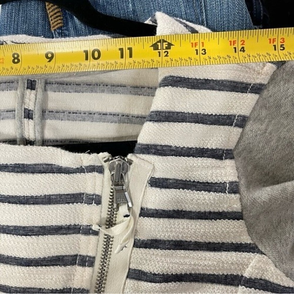 Lou & Grey cotton moto jacket asymmetrical zip  size small - Picture 8 of 9